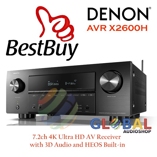 Denon AVR X2600H 7.2 Ch AV Receiver Home Theater Dolby Atmos AVRX2600H AVR-X2600H AVRX-2600H