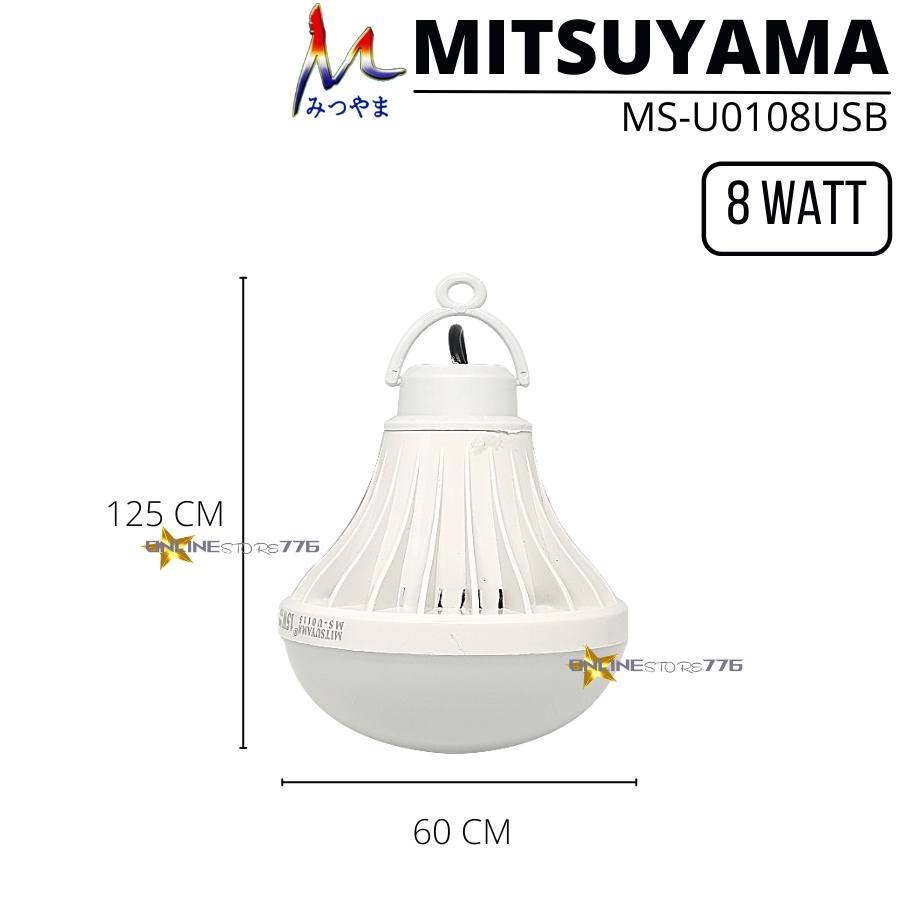 Bohlam Lampu USB Mitsuyama 8w Lampu LED USB 8 Watt