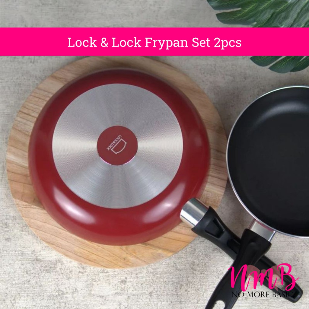 Lock n Lock Frypan Set 2pcs Penggorengan Teflon 24 cm dan 20 cm Anti Lengket