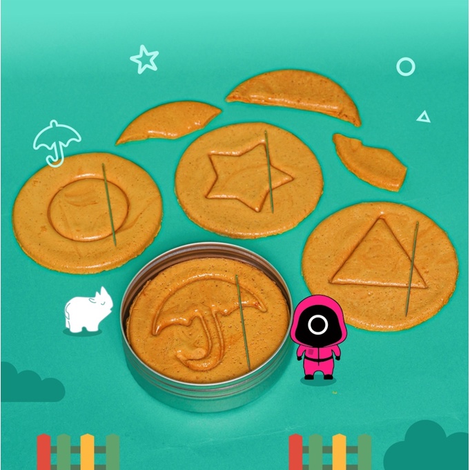 

✅Dalgona Candy Squid Game Payung Bintang Lingkaran Segitiga Candy