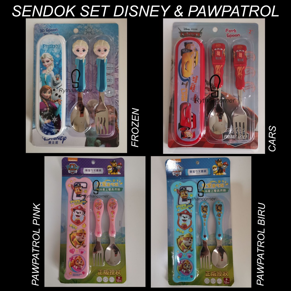 SENDOK SET DISNEY DAN PAW PATROL 3D