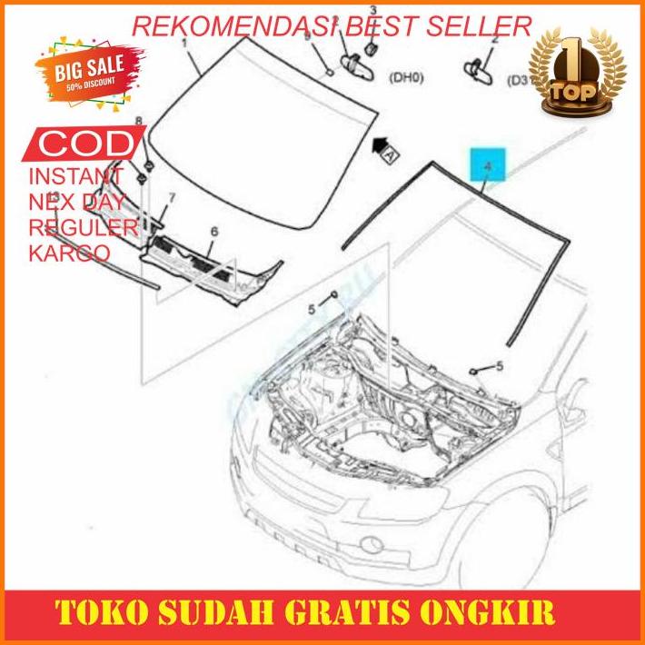 Sparepart Mobil Lis Moulding Karet Kaca Depan Captiva Ori Gm 96622306 New Produk Rekomendasi