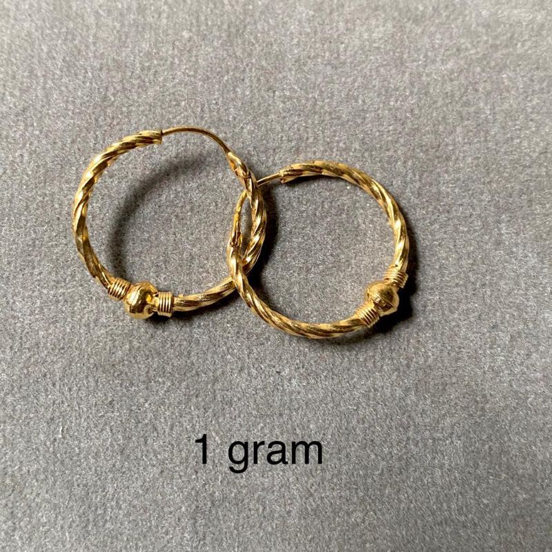 Anting Emas Muda Ulir Bulat Dewasa 1 Gram