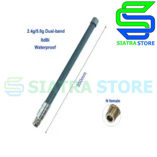 Antenna Omni Hotspot Wifi Dual Band 2.4G / 5.8G 8dBi N-Female 35 cm