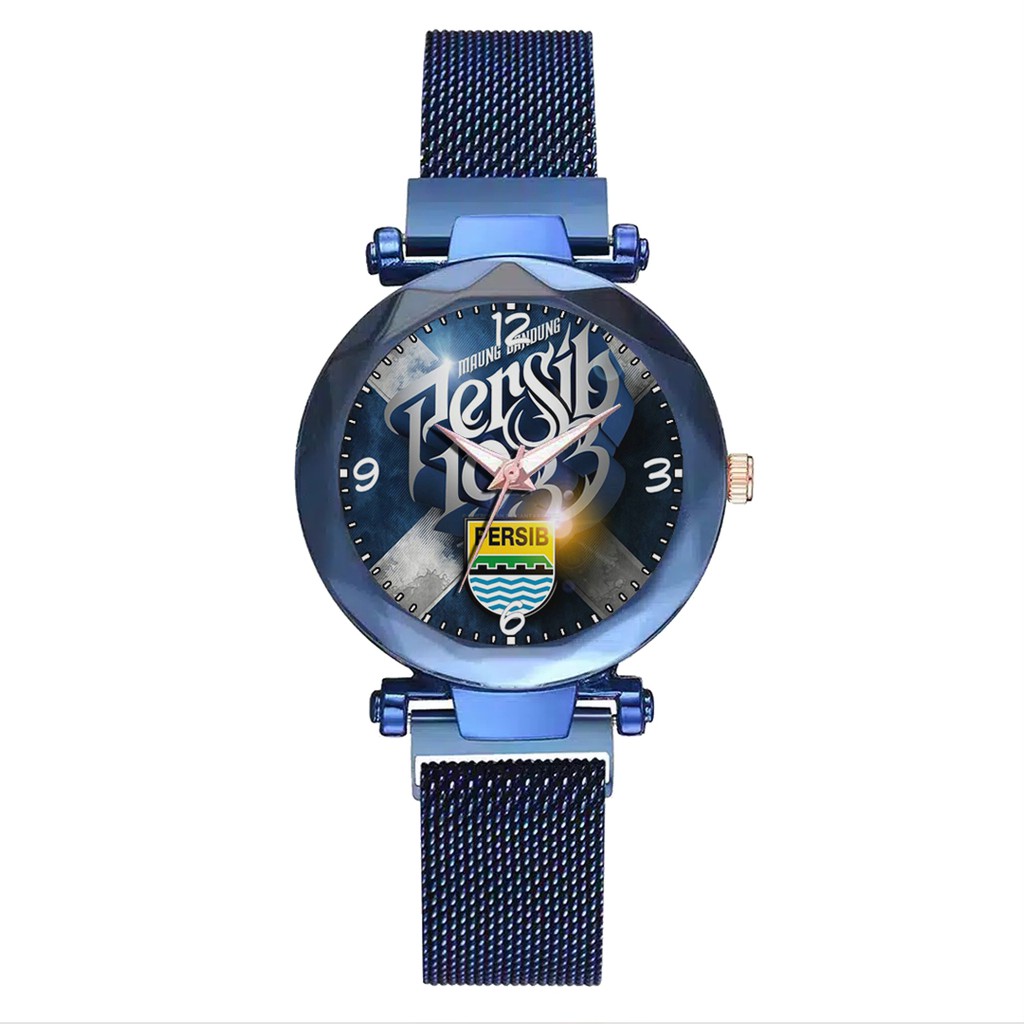 Jam Tangan Wanita Custom - Ladies Viking PERSIB MOTIF 8 Free Box &amp; Batre Cadangan