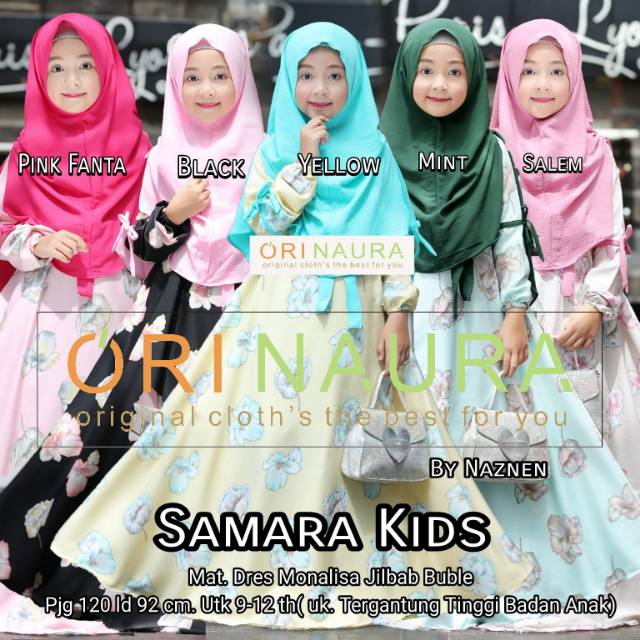 GAMIS / DRESS / BAJU MUSLIM SAMARA KIDS