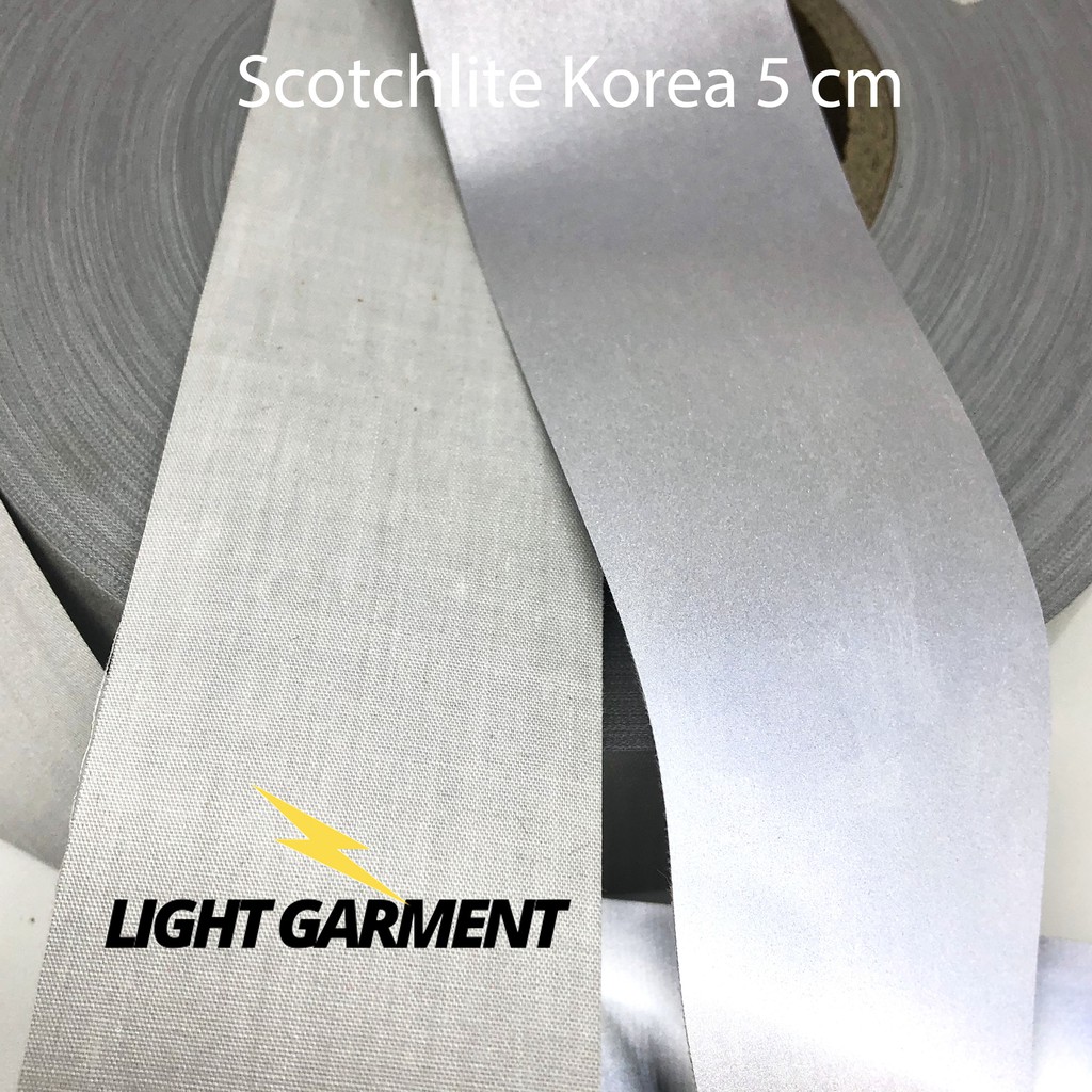 Scotlight Kain Korea 5 CM 100 METER / Scotchlite / Reflektor / reflektif/ skotlet/ scotlite tebal