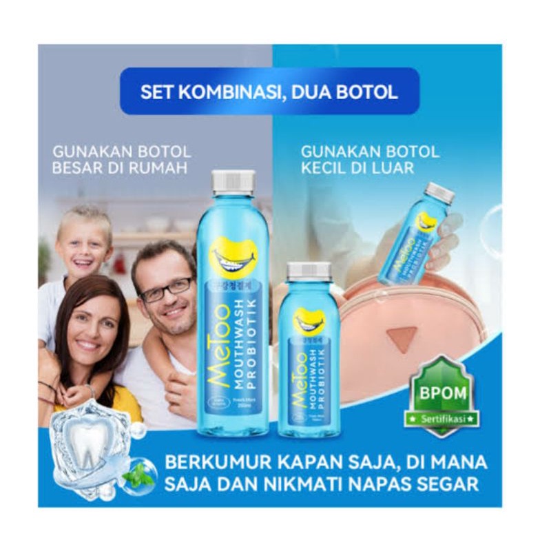 ✨ AKU MURAH ✨ METOO Obat Kumur Probiotik Series 100ml/250ml BPOM ORIGINAL