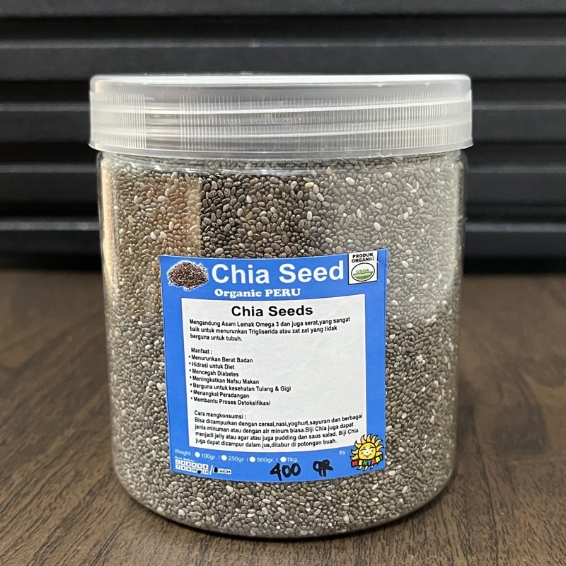 TOPLES 400 Gram Organic Chiaseed Peru, Chia Seed Peru