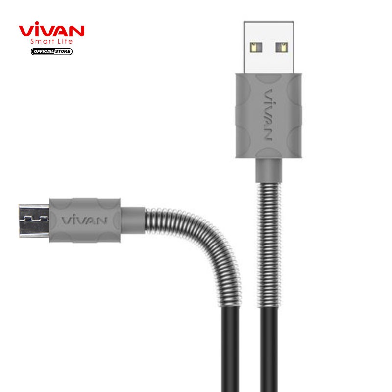 Charger HP VIVAN Casan Dual USB 2.4A White + Kabel USB Micro Android Grey FM100 Original