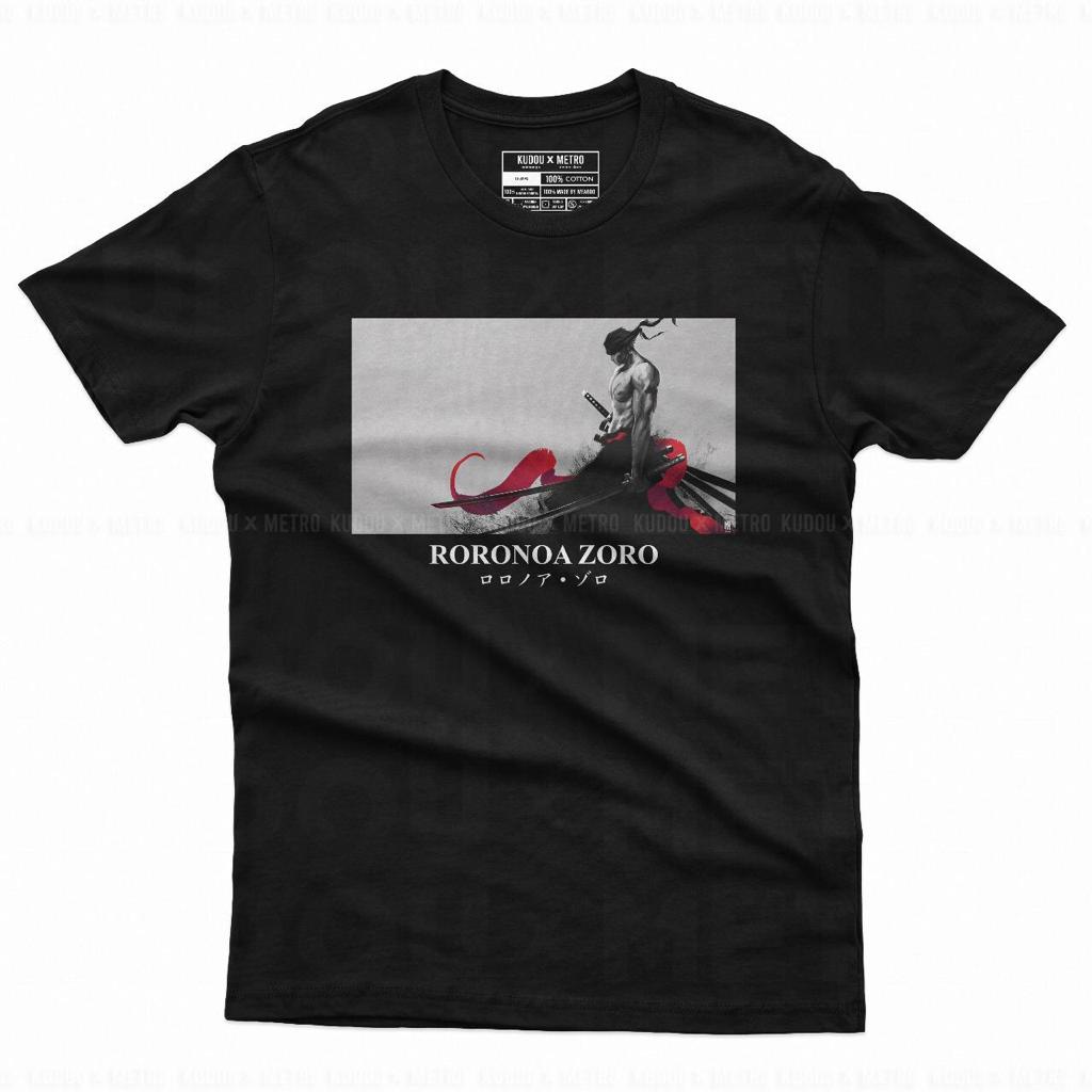 Tshirt Zoro Silluet Black Anime Manga One Piece Premium Unisex