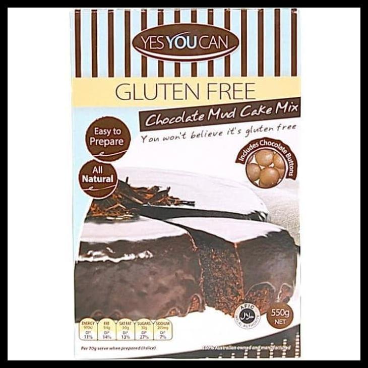 

TERBARUU!! Yes You Can Gluten Free Chocolate Mud Cake Mix / Tepung Premix 550 Gr COD