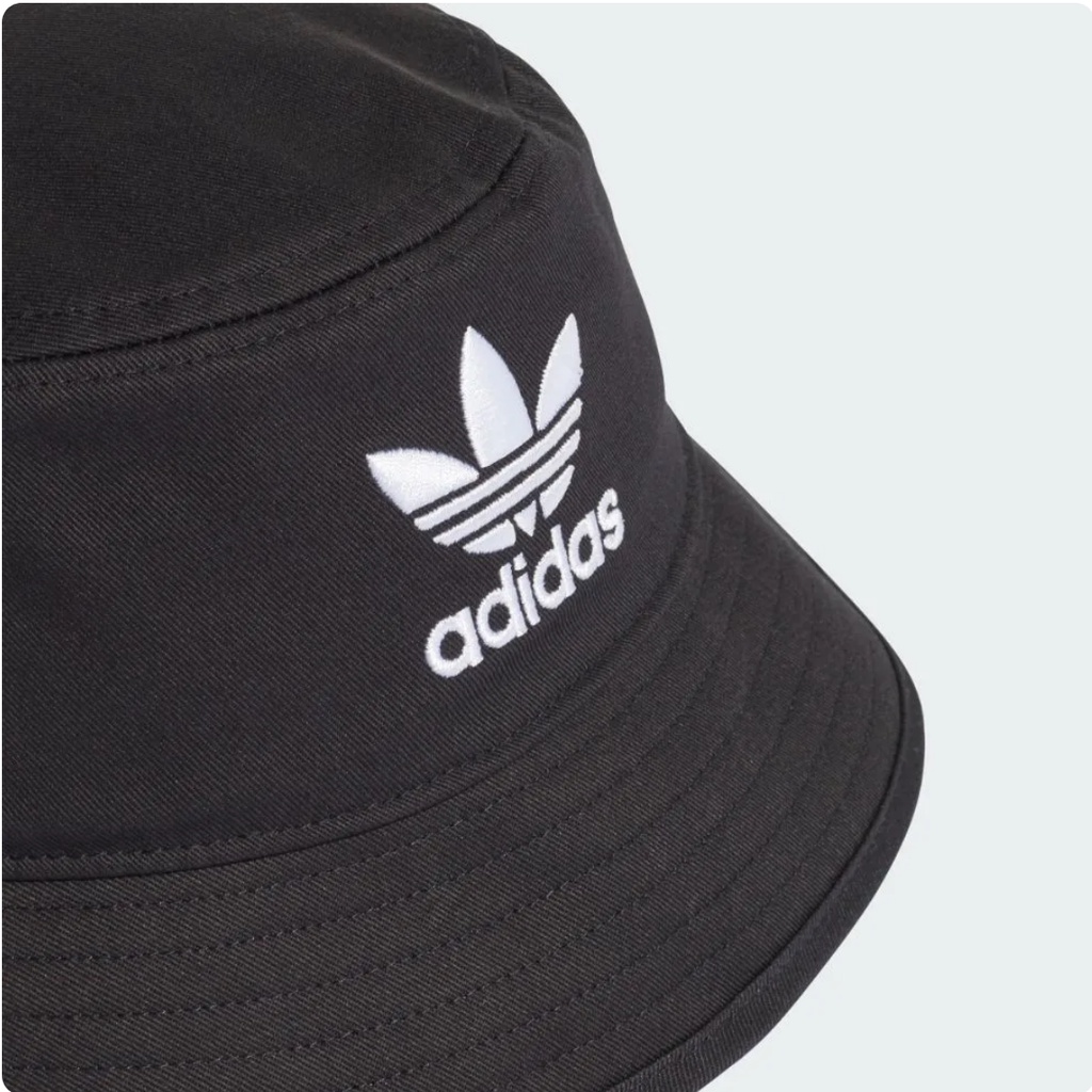 Adidas Adicolor Trefoil Bucket Hat Cap Black Hitam AJ8995 Topi Original 100%