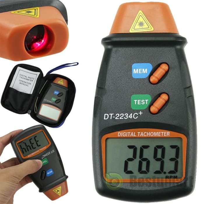 Alat Ukur Kecepatan Putaran Digital Laser Tachometer RPM Meter