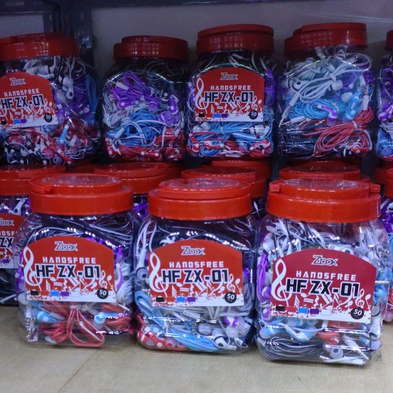 HEADSET TOPLES ZBOX UMAX TOPLES HF ZX-01 ISI 50PCS/HEADSET MIC MURAH GROSIR HF MUSIC WARNA