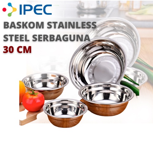 Baskom Stainless Steel Serbaguna 32Cm - Baskom Stainless Steel 30Cm - Baskom Stainless Steel 40Cm - Baskom Stainless Steel 45Cm