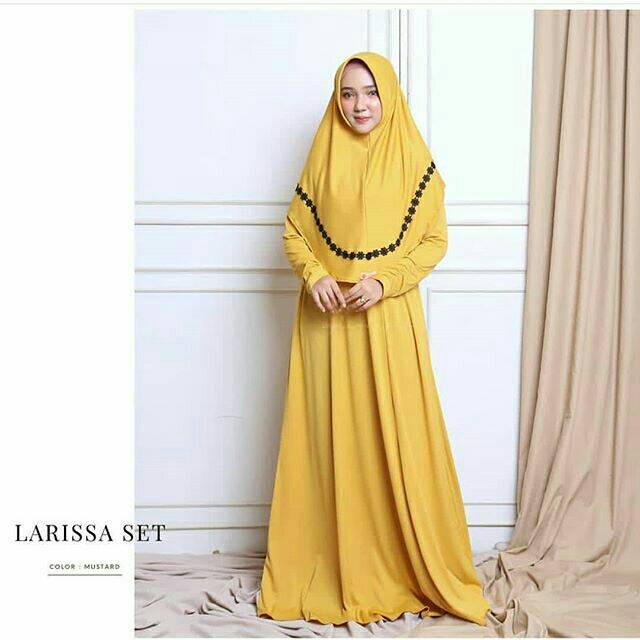 Larissa Set Syar'i (Dress + Khimar)