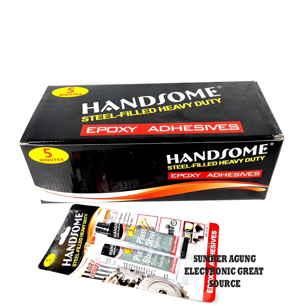 Lem Plastic Steel Epoxy Adhesives Handsome Lem 5 Menit Besi Kuat