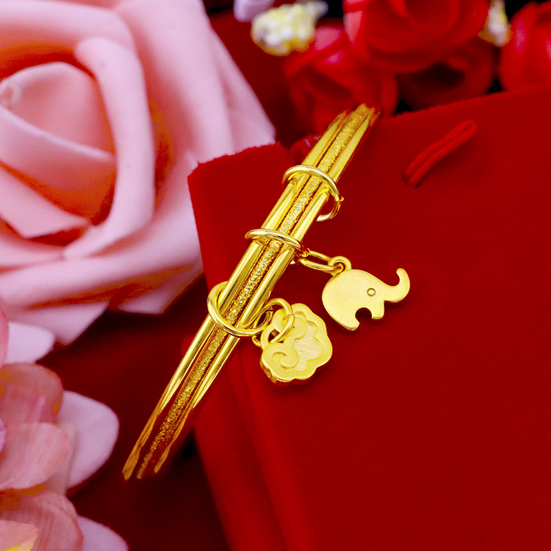 Gelang Lapis Emas Asli Kadar 375 Gaya Bangkok Adjustable Untuk Wanita