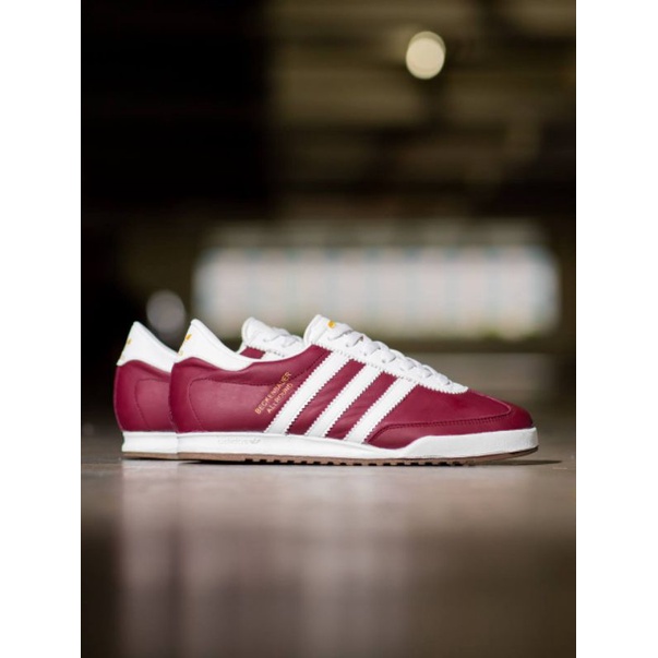 ADIDAS BECKENBAUER MAROON WHITE ORIGINAL OEM SNEAKERS PRIA