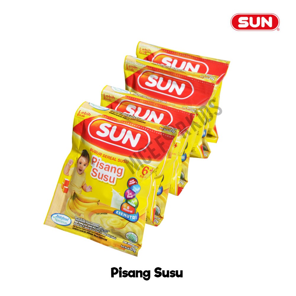 Bubur Sun Renceng 6+ Kemasan sachet 8 x 20 gram Aneka Rasa