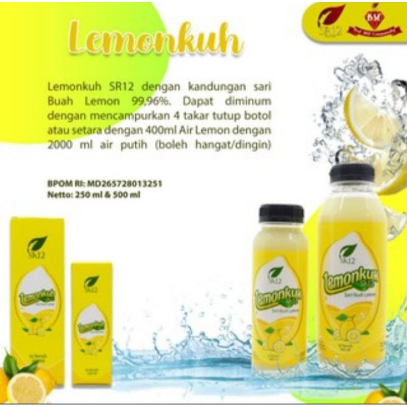 

LEMONKU SR12 / 500ml / SARI BUAH LEMON ASLI / MENINGKATKAN DAYA TAHAN TUBUH DAN DIET ALAMI BPOM