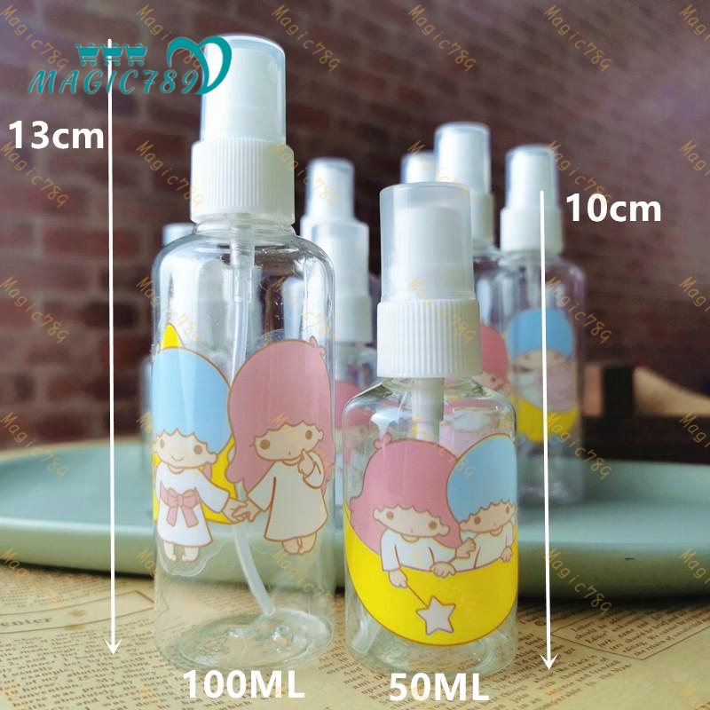 Magic789 Botol Spray Kosong Portable Bahan Plastik Ukuran 50/100ml Untuk Travel