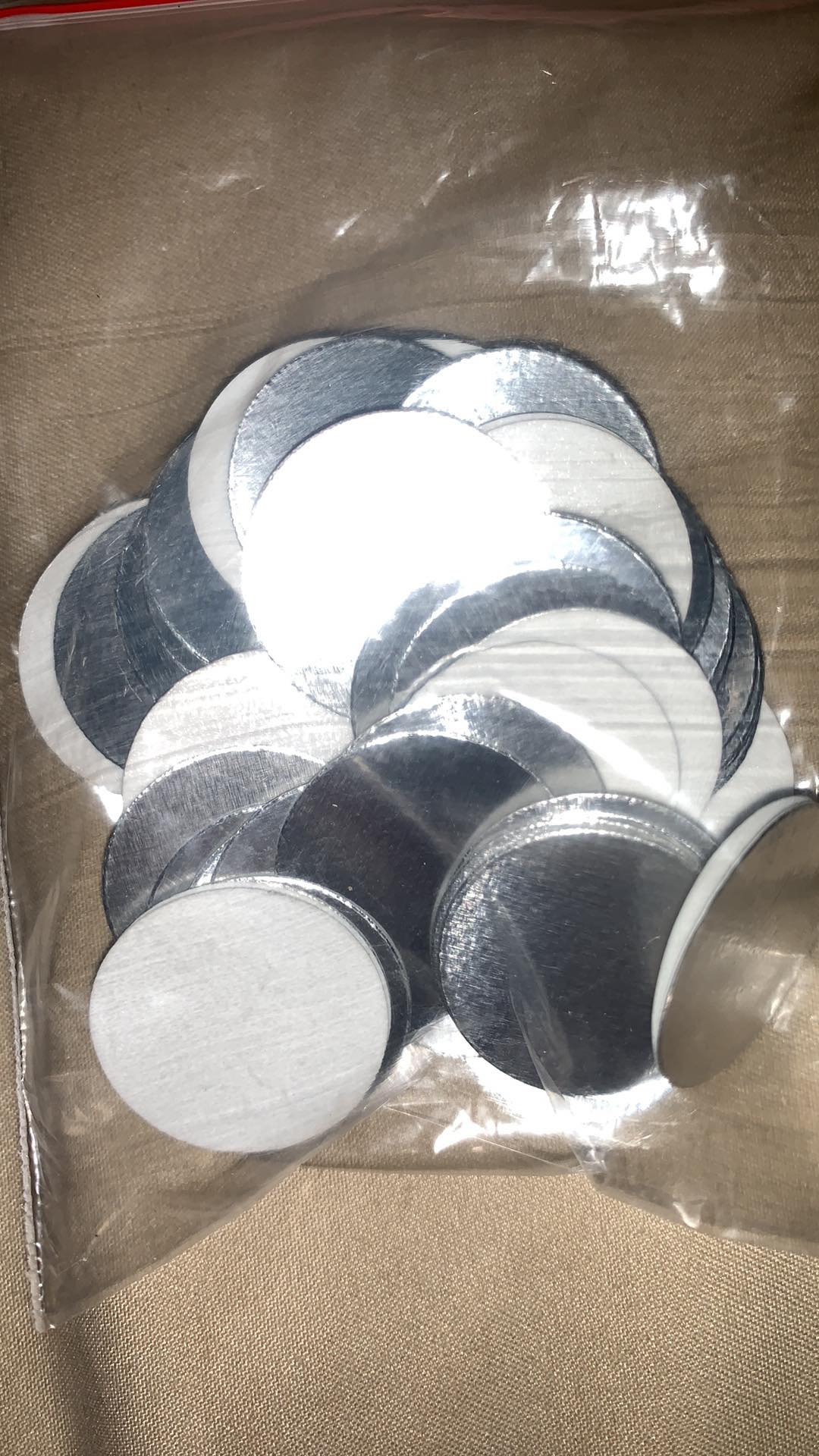 Segel Botol Aluminium Foil Hdpe / Pe Bulat 23 Mm 23mm