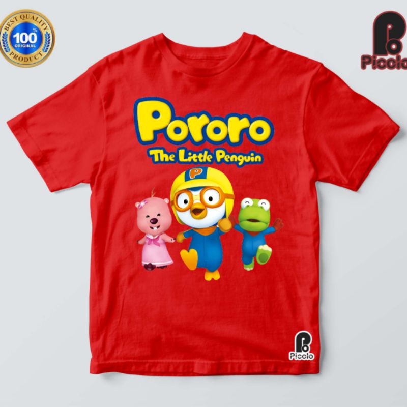 Baju Kaos ANAK DAN DEWASA PORORO COUPLE (FREE NAMA)