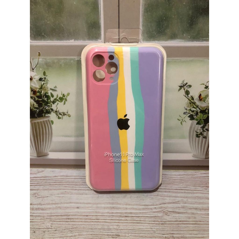 CASE IPHONE 11 PRO MAX SILIKON CASE NEW RAINBOW COVER IPHONE 11 PRO MAX