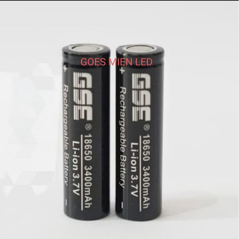 baterai recharge GSE hitam 3400mAh 2 biji