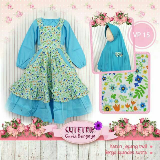 BAJU MUSLIM ANAK PEREMPUAN Gamis cutetrik
