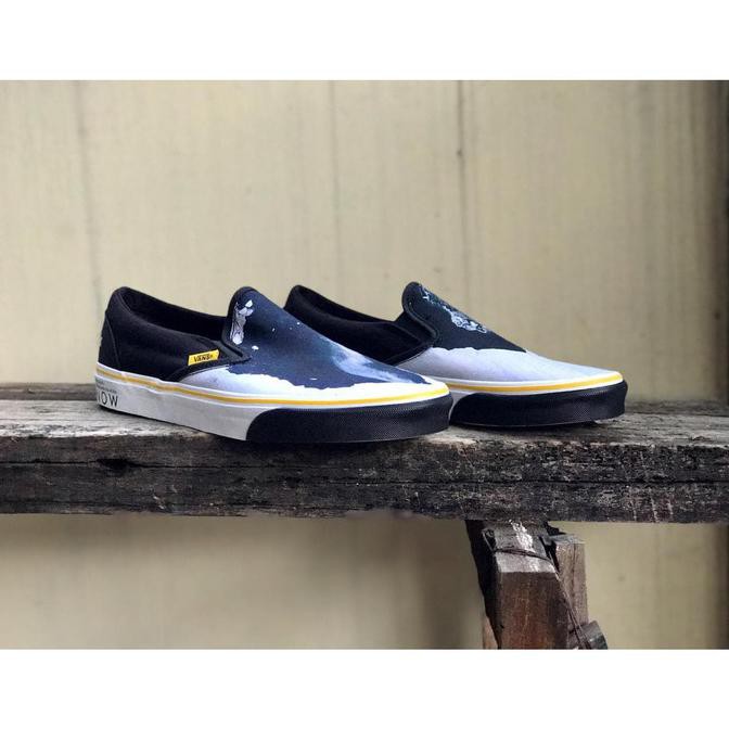 Branded Slipon Pria Remaja☛ Vans Slip-On X National Geographic Then/Now Glacier | Sepatu Pria -