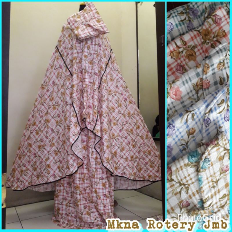 Mukena Rotery  Dewasa Jumbo Rukuh Wanita Pakaian Muslimah
