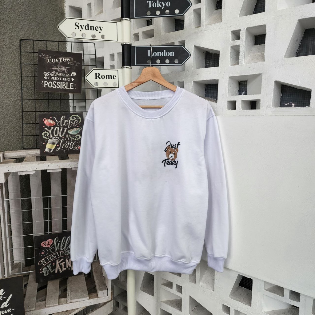 SWEATER CREWNECK JUST RELAX TEDDY / SWEATER CREWNECK TERBARU / CREWNECK UNISEX / CREWNECK KOREAN STYLE / OOTD HIJAB / OOTD KEKINIAN / OOTD KOREAN STYLE / CREWNECK BAHAN FLEECE TERBAIK / CREWNECK MURAH / SWEATER OVERSIZE MURAH / CREWNECK HOODIE TERBARU