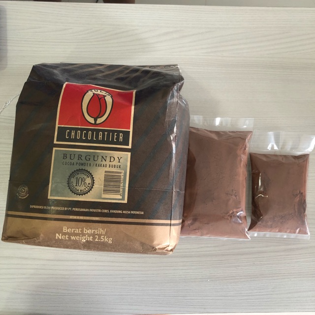 

Bubuk cocoa powder Coklat Burgundy Tulip Repack 100gr