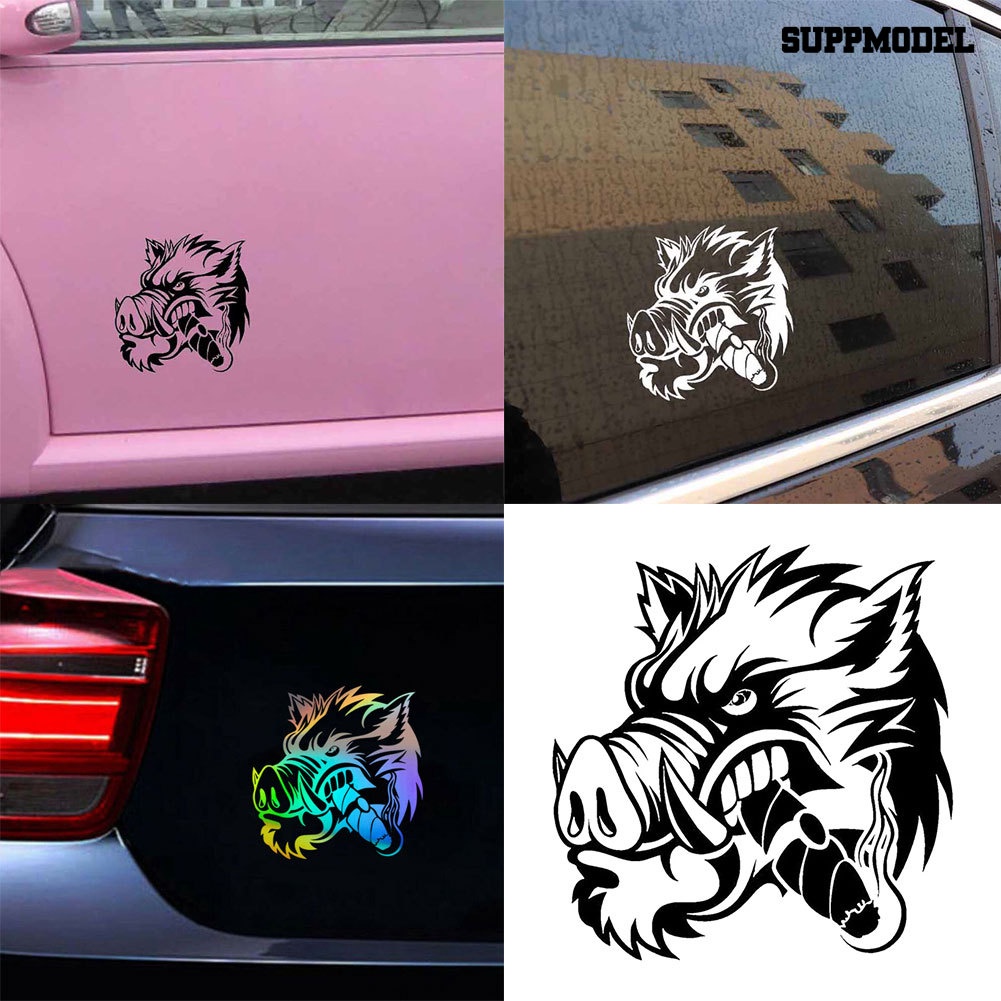 Sticker Decal Reflektor Dekorasi Bodi Mobil Motif Gambar Binatang Liar