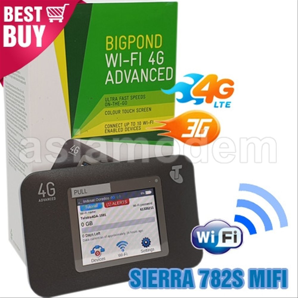 Modem Mifi Netgear Sierra 782S 4G LTE 300Mbps LCD Touchscreen Portable Wifi Hotspot