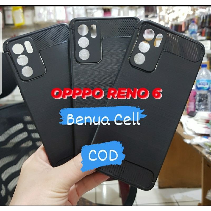 SOFCASE KARBON IPAKY OPPO RENO 6 5G NEW CASE IPAKY KARBON BLACK ONLY