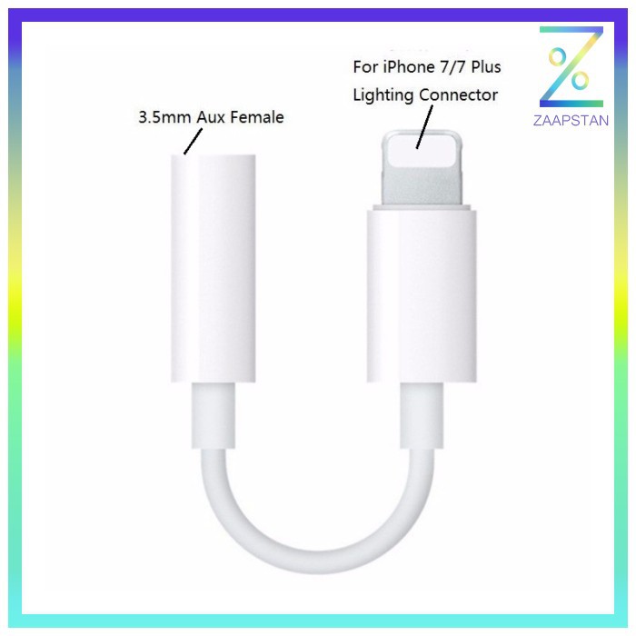 Kabel Lightning ke 3.5mm Headphone for iPhone 7/8/X - White