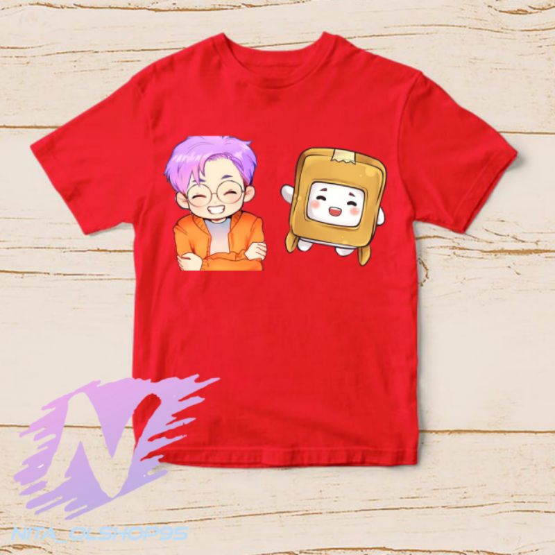 kaos lankybox kaos karakter anak lanky box