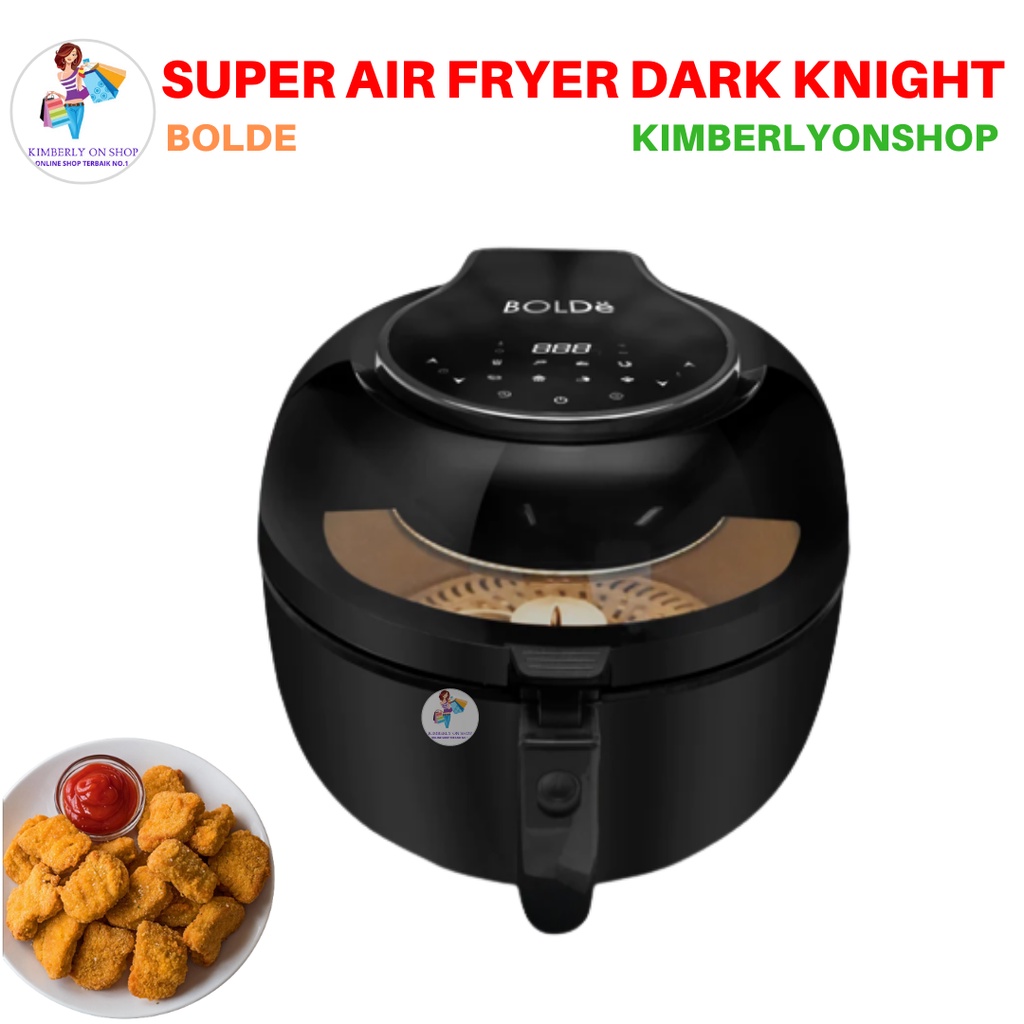 Super Air Fryer Dark Knight Mesin Penggoreng Tanpa Minyak 7 L Bolde