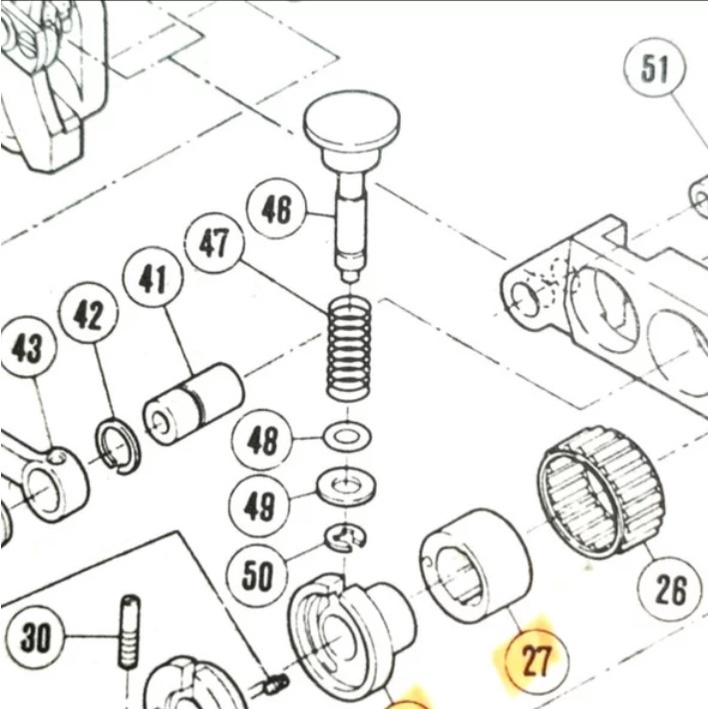 Tombol 252526 Dial Mesin Kamkut W500