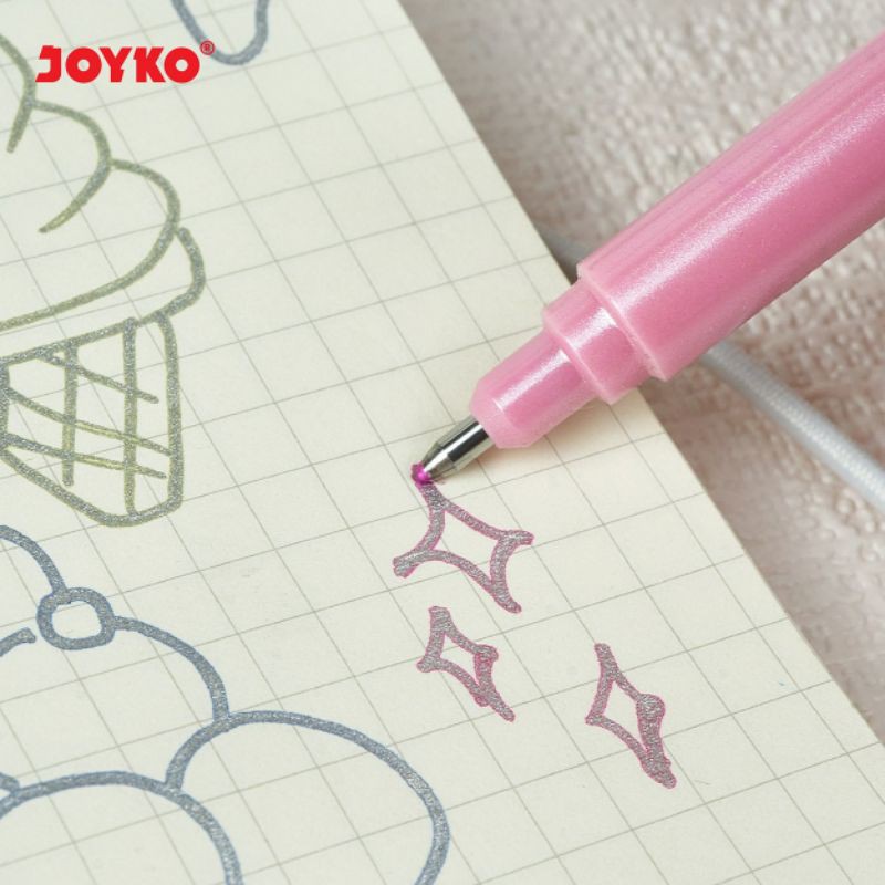 Pulpen Jel Warna Outline Gel Pen Color Joyko CLP-58 9 Warna 1.0 mm-3