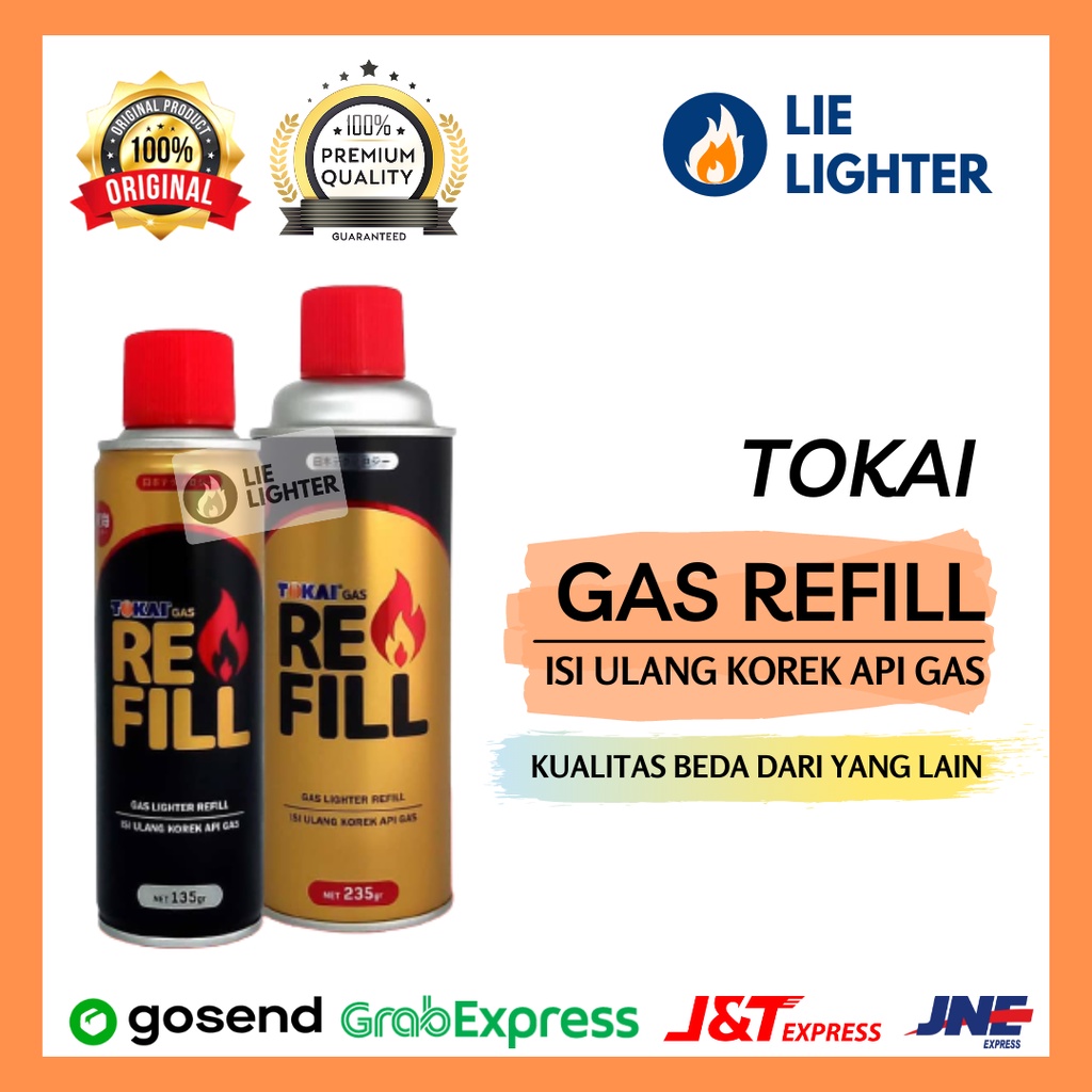 Gas Lighter Refill / Isi Ulang Korek Api Gas Pemantik Api Refill 235 GR TOKAI