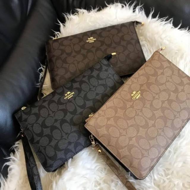 Coch signature canvas bag / cocah sling bag / clutch co / tas syahrini / tas awkarin