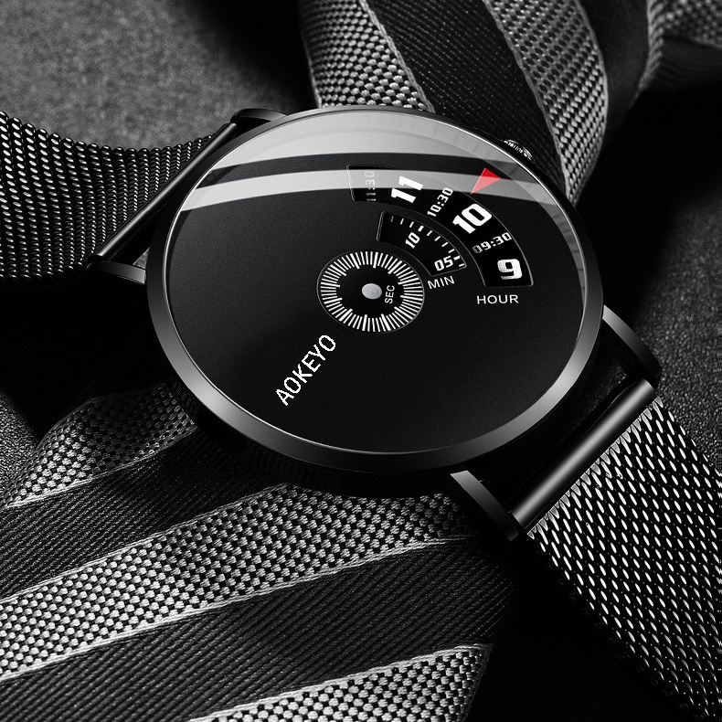 AOKEYO S230 Jam Tangan Pria Anti Air ORI Luxury Bisnis Quartz Watch Free BOX And Kartu-5