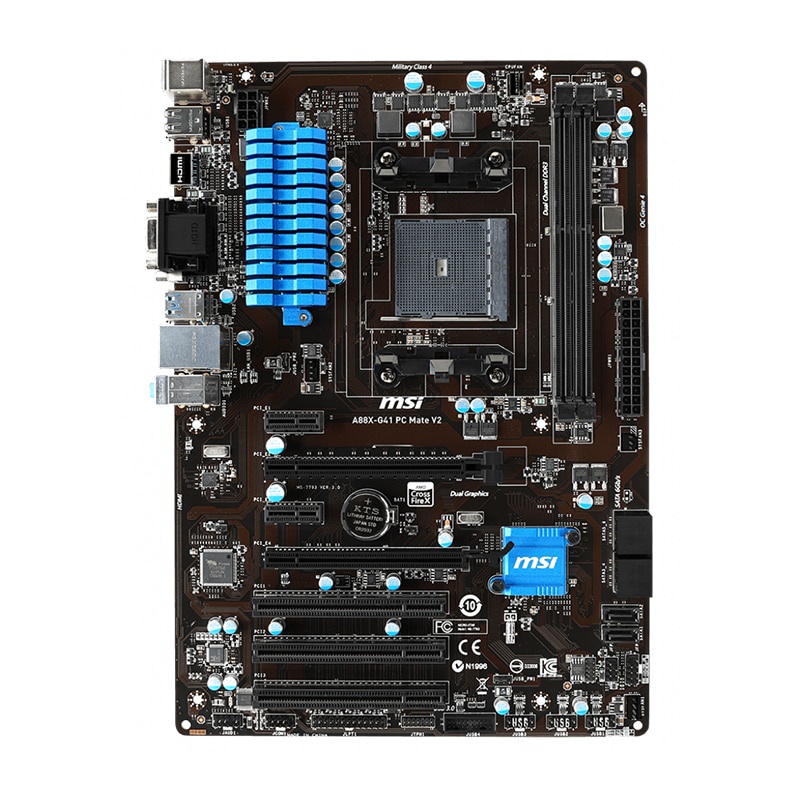 PREORDER MSI A88X-G41 PC MATE V2 Motherboard DDR3 Motherboard FM2 AMD A88X 32GB Support A6-5400K 642