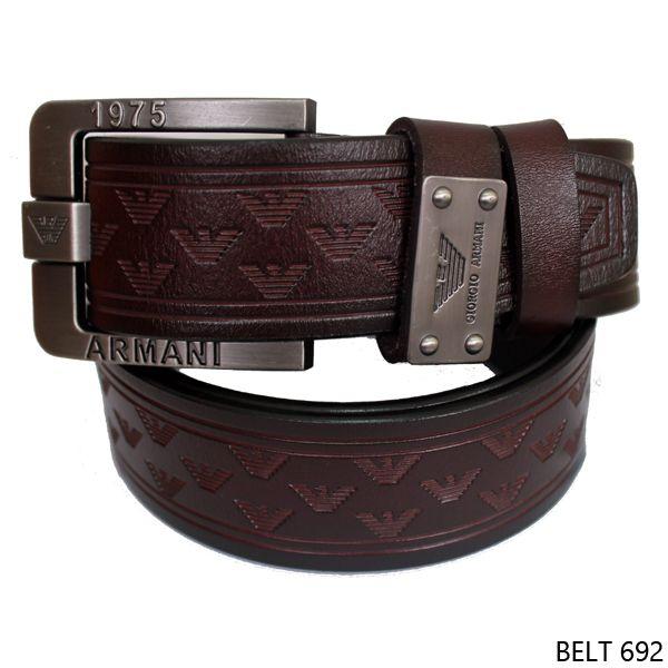 Ikat Pinggang Jarum Semi Kulit Coklat Tua - BELT 692