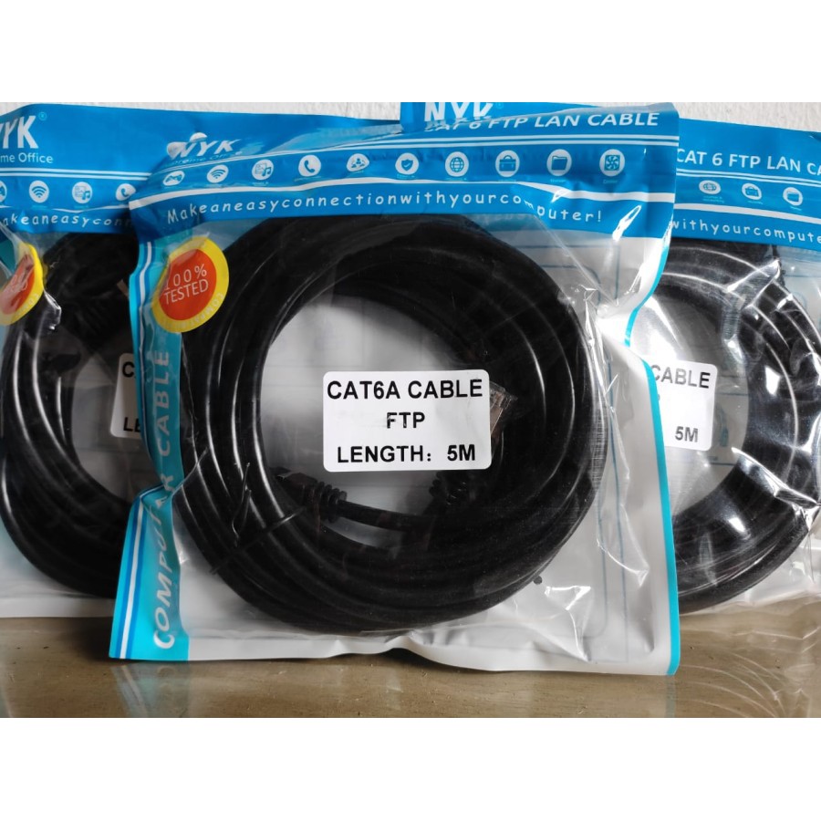 KABEL INTERNET KABEL LAN KABEL FTP CAT 6 5 meter dengan RJ45